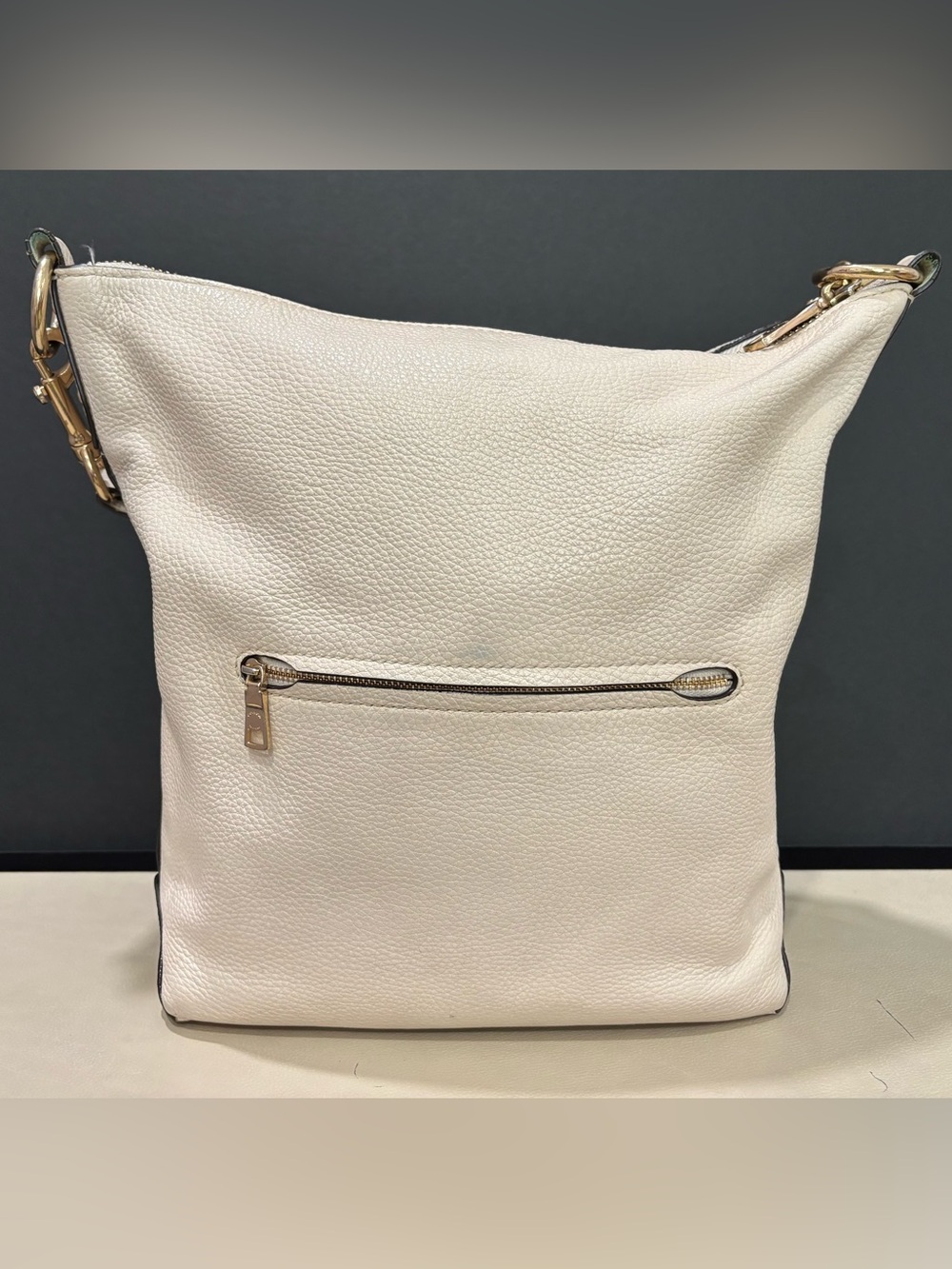 Coach Abby Hobo White Pebbled Leather Duffle F31507 Summer Wedding Bride Bridal - Picture 7 of 13